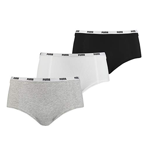 PUMA Pantalón corto para mujer. blanco/gris/negro XL
