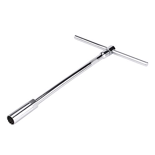 Qiilu Llave de bujía universal con mango en T de 16 mm, juego de herramientas de instalación del extractor de bujías Qiilu Llave de bujía universal con mango en T de 16 mm, juego de herramientas de instalación del extractor de bujías