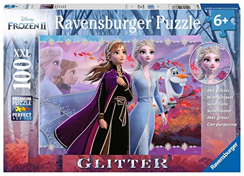 Ravensburger 12868 Disney Frozen 2, Glitter XXL 100 piezas rompecabezas, , color/modelo surtido