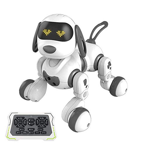 RC TECNIC Perro Robot Teledirigido Dexterity ¡Camina, Canta y Baila! Robot Programable Radiocontrol con Mando y Ojos LED | Macota Interactiva Robótica Juguete Educativo para Niños