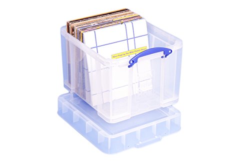 Really Useful Box XL 35 L – Caja de almacenamiento de vinilo, transparente