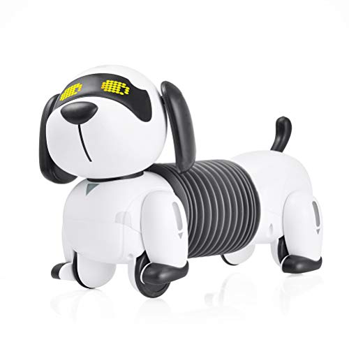 Robot perro para niños, perro robótico con control remoto, control remoto programable inteligente para caminar y bailar robot, juguetes interactivos electrónicos para mascotas para niños