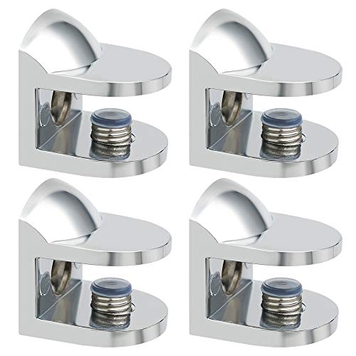 Sayayo Soportes de estante de vidrio, soportes de estante de vidrio para estante de vidrio, vidrio adaptativo de 8 – 10 mm de grosor, acabado de metal pulido, 4 piezas, EBLK100-4P Sayayo Soportes de estante de vidrio, soportes de estante de vidrio para estante de vidrio, vidrio adaptativo de 8 – 10 mm de grosor, acabado de metal pulido, 4 piezas, EBLK100-4P