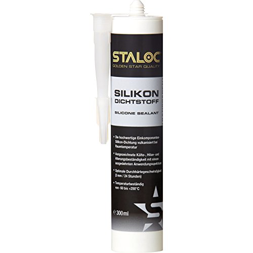 Sellador de silicona Staloc, resistente al aceite, silicona de calidad negra para ingeniería, cartucho de 300 ml
