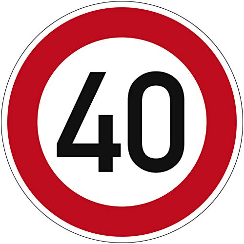 Señal de tráfico Velocidad máxima admisible 40 n.º 274-40 Ø 420 mm, Aluminio 2 mm, RA1 Placa de tráfico Original según la Norma Alemana StVO con Sello de Calidad RAL Señal de tráfico Velocidad máxima admisible 40 n.º 274-40 Ø 420 mm, Aluminio 2 mm, RA1 Placa de tráfico Original según la Norma Alemana StVO con Sello de Calidad RAL