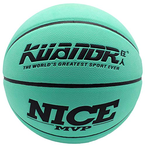 Senston Balon Baloncesto Talla 7 Uso Interior al Aire Libre, Niñas Adultas Balón de Baloncesto Pelota Juego, Cuero Balon Baloncesto