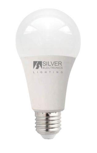 Silver Electronics - Bombilla LED Estandard, Potencia: 20W, Casquillo: E27, Voltios: 12V, Clase energética: A+, Temperatura de color: 5000k - Luz extracálida - Warm light, HASTA 25.000 HORAS de VIDA