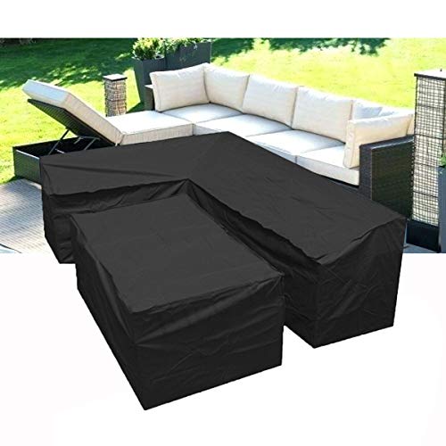Silvotek Funda para sofá en Forma de L - Funda Sofa esquinero en Forma de L con Cuerdas de apriete en la Parte Inferior,210D Funda para sofá en L (L Forma 300x300x90 cm + Rectangular 155x95x68 cm) Silvotek Funda para sofá en Forma de L - Funda Sofa esquinero en Forma de L con Cuerdas de apriete en la Parte Inferior,210D Funda para sofá en L (L Forma 300x300x90 cm + Rectangular 155x95x68 cm)