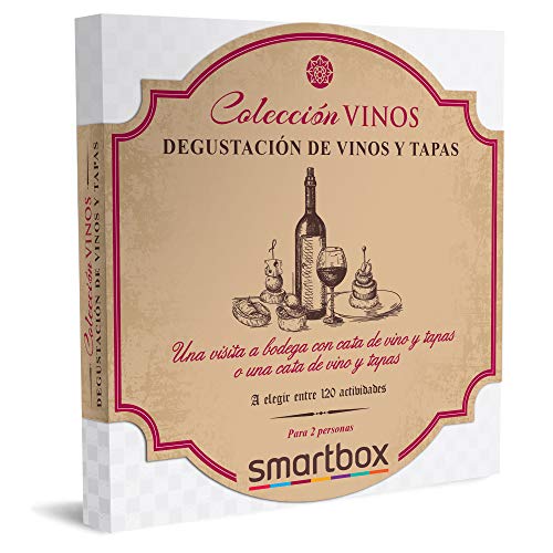 Smartbox - Caja Regalo Amor para Parejas - Degustación de vinos y Tapas - Ideas Regalos Originales - 1 Visita a Bodega con cata de Vino y Tapas o 1 cata de Vino y Tapas para 2 Personas