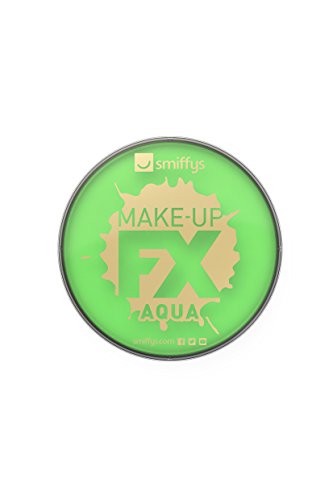 Smiffys Maquillaje FX Smiffy, Aqua Pintura Facial y de Cuerpo, Verde Lima, 16ml, a Base de Agua