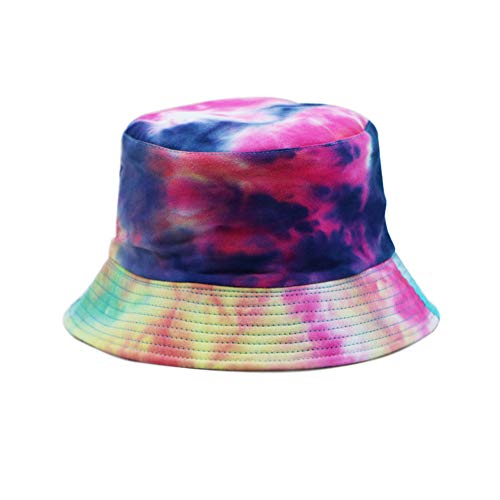 Sombrero Pescador Ahorro Espacio Sombra al Aire Libre Gorra Colorida Verano Ligero Clan Características Fácil Instalar Diario Casual Tie-Dye Caminar Algodón(1)