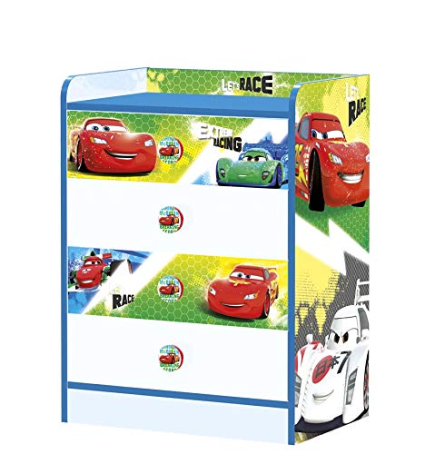 STOR - Comoda Infantil Charm con cajones | Cars Racers - Rayo Mcqueen | Disney - Dimensiones: 80,5 x 60 x 40 cm. - Varios Personajes STOR - Comoda Infantil Charm con cajones | Cars Racers - Rayo Mcqueen | Disney - Dimensiones: 80,5 x 60 x 40 cm. - Varios Personajes
