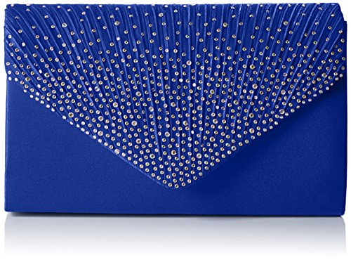 SwankySwans Abby - Bolso tipo sobre, diseño de diamantes, color Azul, talla Talla única