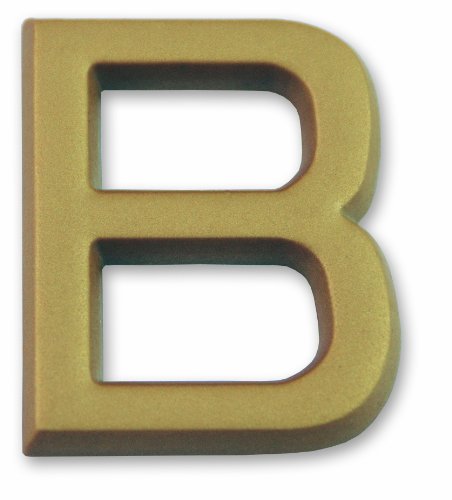 Symbol LD37B Letra"B" - Plástico dorado adhesivo - Alto 37 mm