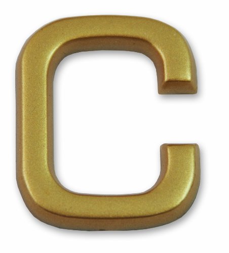 Symbol LD37C Letra"C" - Plástico dorado adhesivo - Alto 37 mm