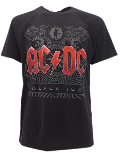t-shirteria - Camiseta original de AC-DC Black Ice (tallas XS, S, M, L y XL), color negro negro Talla:Small