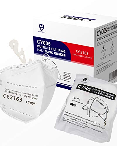 TANGO Mascarillas FFP2 Pack 20 Unidades - Homologadas Certificado CE - Envasadas Individualmente - Mascarillas Blancas Desechables No Reutilizables - Alta filtración - Clip Salvaoreja Incluido TANGO Mascarillas FFP2 Pack 20 Unidades - Homologadas Certificado CE - Envasadas Individualmente - Mascarillas Blancas Desechables No Reutilizables - Alta filtración - Clip Salvaoreja Incluido