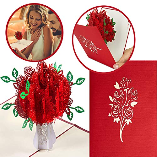 Tarjeta para el día de San Valentín Tarjeta de Felicitación 3D Pop-Up Tarjeta de Felicitación Forma de Rosa Romántico, regalo para el cumpleaños o el aniversario del amante (Rosa) Tarjeta para el día de San Valentín Tarjeta de Felicitación 3D Pop-Up Tarjeta de Felicitación Forma de Rosa Romántico, regalo para el cumpleaños o el aniversario del amante (Rosa)