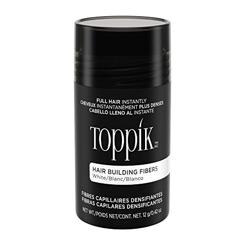 TOPPIK Fibras Capilares, Fibras De Queratina Para Crear Más Densidad En El Cabello De Forma Inmediata, G, Blanco, 12 Gramo TOPPIK Fibras Capilares, Fibras De Queratina Para Crear Más Densidad En El Cabello De Forma Inmediata, G, Blanco, 12 Gramo
