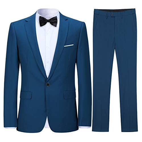 Trajes para Hombre Chaquetas de Traje de Esmoquin de Boda Slim Fit de 2 Piezas con un Solo botón Chaqueta de Botonadura Cruzada Trajes para Hombre Chaquetas de Traje de Esmoquin de Boda Slim Fit de 2 Piezas con un Solo botón Chaqueta de Botonadura Cruzada