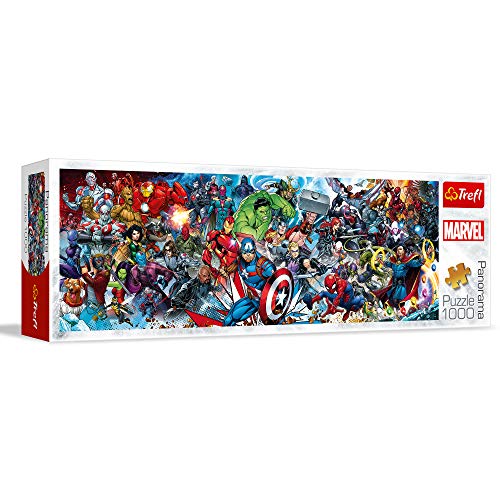Trefl- Puzzles 1000 Panorama Marvel Puzzels, Color Coloreado (29047)