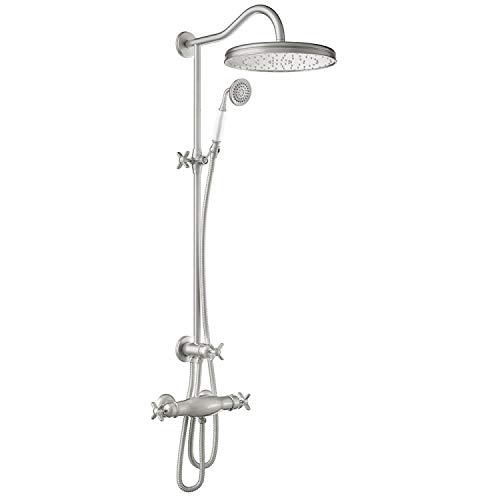 TRES-CLASIC Conjunto ducha termostática · Ducha fija Ø 310 mm. con rótula. · Ducha anticalcárea Ø 78 mm. · Flexo doble engatillado. TRES-CLASIC Conjunto ducha termostática · Ducha fija Ø 310 mm. con rótula. · Ducha anticalcárea Ø 78 mm. · Flexo doble engatillado.