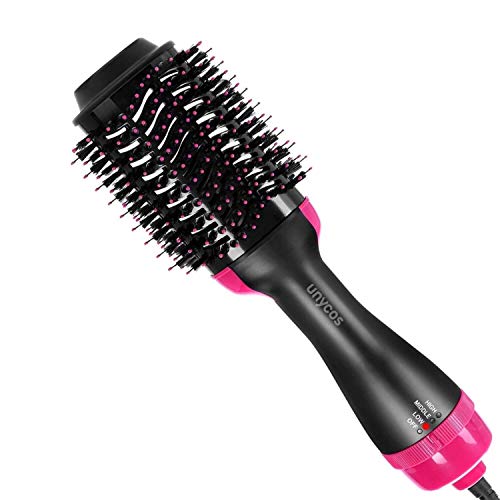 unycos - Cepillo 3 en 1 - Dispone de 3 Funciones: (Secador, Moldeador y Alisador) con Iones Negativos. Cepillo Apto para Todo Tipo de Cabello unycos - Cepillo 3 en 1 - Dispone de 3 Funciones: (Secador, Moldeador y Alisador) con Iones Negativos. Cepillo Apto para Todo Tipo de Cabello