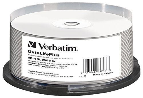 Verbatim 43743 - Disco DVD BLU-Ray de 25 GB, 6X
