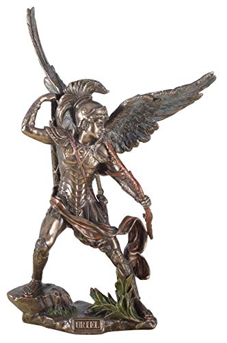 Veronese - Figura decorativa de arcángel con arco de fuego Veronese - Figura decorativa de arcángel con arco de fuego