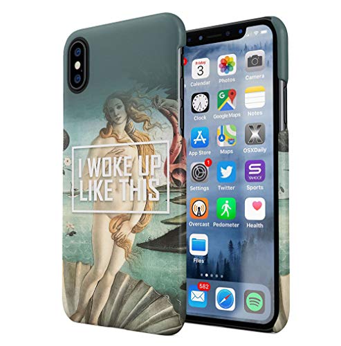 Vintage I Woke Up Like This Compatible with iPhone XS MAX SnapOn Hard Plastic Phone Protective Case Cover