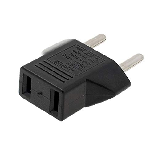 X-DREE EE. UU. A alto rendimiento 2 pines. UE esencial alemán Adaptador de bien hecho corriente de viaje Adaptador de corriente de viaje, convertidor, negro(58f-4c-31-287) X-DREE EE. UU. A alto rendimiento 2 pines. UE esencial alemán Adaptador de bien hecho corriente de viaje Adaptador de corriente de viaje, convertidor, negro(58f-4c-31-287)