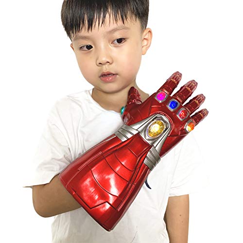 Yacn - Guantelete para adulto de Iron Man «Vengadores Endgame», guantelete Gemas del Infinito, con efectos luminosos