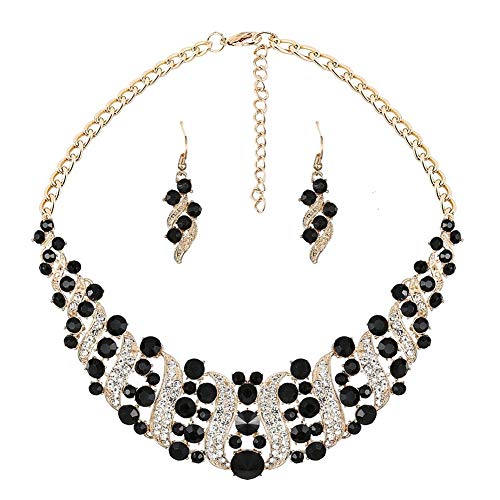 YFFSP Conjunto De Joyas Collar Llamativo Pendientes Rainbow Ladies Luxury Bohemian Boho Elegant Indian Rhinestone Rose Gold Plated Imitation Diamond Earrings Jewelry,B YFFSP Conjunto De Joyas Collar Llamativo Pendientes Rainbow Ladies Luxury Bohemian Boho Elegant Indian Rhinestone Rose Gold Plated Imitation Diamond Earrings Jewelry,B