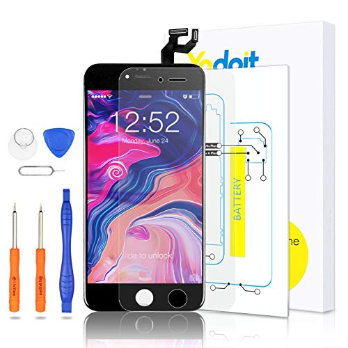 Yodoit para Pantalla iPhone 6s Plus Negro, Conjunto de Pantalla LCD y digitalizador Reemplazo de la Pantalla táctil de Vidrio con Marco + Kit de Herramientas de reparación (5,5 Pulgadas) Yodoit para Pantalla iPhone 6s Plus Negro, Conjunto de Pantalla LCD y digitalizador Reemplazo de la Pantalla táctil de Vidrio con Marco + Kit de Herramientas de reparación (5,5 Pulgadas)