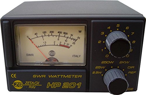 Zetagi HP201 SWR/horrendamente medidor de Potencia 2kW 3-200 MHz