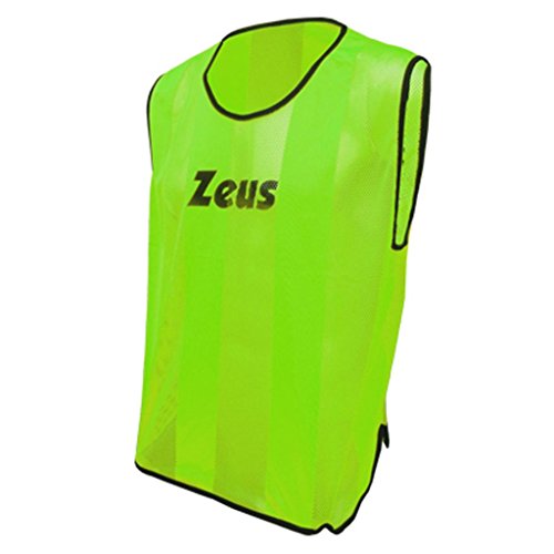 Zeus Casacca Promo Peto de Fùtbol Peto de Entrenamiento Chalecos para hombre Training Sport Pegashop (VERD FLUO, SENIOR)