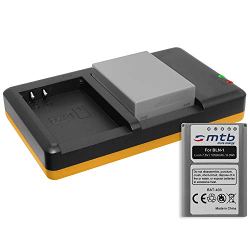 2 Baterías + Cargador Doble (USB) para BLN-1 BLN1 / Olympus Pen E-P5 / OM-D E-M1, E-M5 (Mark I, II) / Pen-F - Contiene Cable Micro USB