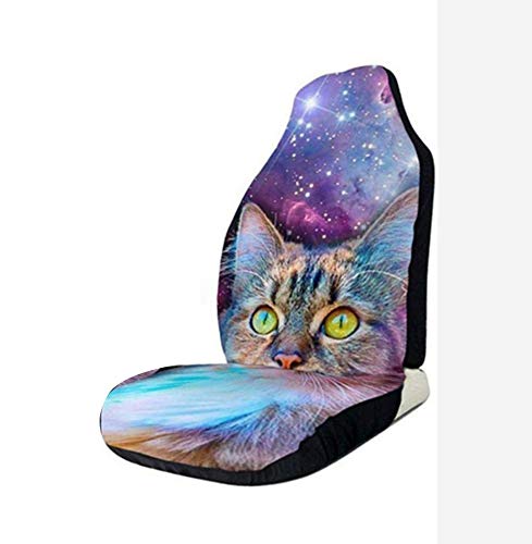2 fundas con impresión 3D para asiento delantero para coche, fundas 100 % transpirables de ajuste completo para coches, camionetas, todoterrenos 2 fundas con impresión 3D para asiento delantero para coche, fundas 100 % transpirables de ajuste completo para coches, camionetas, todoterrenos