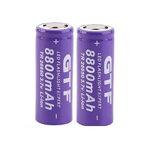 2Pcs 100% Nueva Batería De 3,7 V 26650 8800 Mah Batería Recargable De Iones De Litio Para Linterna Led Batería De Iones De Litio Batería Acumuladora