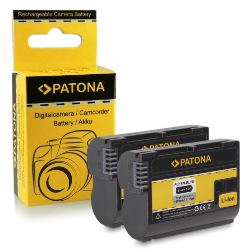 2x Batería EN-EL15 para Nikon 1 V1 - Nikon D600 | D800 | D800E | D7000 | D7100