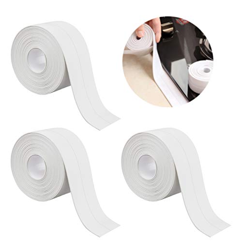 3 Piezas Autoadhesivas Cinta de Sellado, Cinta Selladora Bañera Resistente al Agua y Prueba de Moho, Cinta Selladora para Ventana del Baño y Fregadero de la Cocina 3 Piezas Autoadhesivas Cinta de Sellado, Cinta Selladora Bañera Resistente al Agua y Prueba de Moho, Cinta Selladora para Ventana del Baño y Fregadero de la Cocina