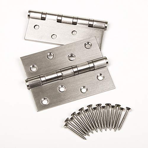 4 piezas x SO-TECH® Bisagra de Puerta de Acero Inox Rodamiento a bolas incl. Tornillos de Acero Inox/Capacidad de Carga 50 kg/Espesor 2,0 mm / 100 x 75 mm 4 piezas x SO-TECH® Bisagra de Puerta de Acero Inox Rodamiento a bolas incl. Tornillos de Acero Inox/Capacidad de Carga 50 kg/Espesor 2,0 mm / 100 x 75 mm