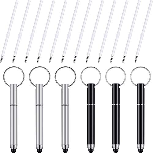 6 Mini Lápices Táctiles con Bucle de Llavero Lápiz Táctil Capacitivo Bullet Lápiz Táctil de Tablero de Llavero y 12 Recambios Negros de 1,0 mm con Forma de Bala para Pantalla Táctil Portátil 6 Mini Lápices Táctiles con Bucle de Llavero Lápiz Táctil Capacitivo Bullet Lápiz Táctil de Tablero de Llavero y 12 Recambios Negros de 1,0 mm con Forma de Bala para Pantalla Táctil Portátil