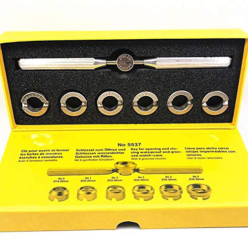 7 unids herramienta de reparación abridor Gadgets removedor kit reloj caso trasero diferente tamaño de ranurado comprobar para Rolex