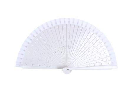 Abanico de Madera Blanco con calado De Corazones - Abanicos de corazones, calados, baratos, blancos ideales para Detalles de Bodas, Bautizos, Comuniones Abanico de Madera Blanco con calado De Corazones - Abanicos de corazones, calados, baratos, blancos ideales para Detalles de Bodas, Bautizos, Comuniones