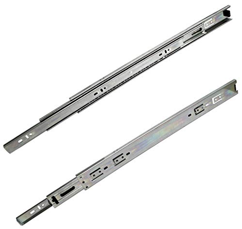 AERZETIX: Par de guías correderas con rodamiento de bolas para cajones extracción total 45mm 45kg (50cm) AERZETIX: Par de guías correderas con rodamiento de bolas para cajones extracción total 45mm 45kg (50cm)