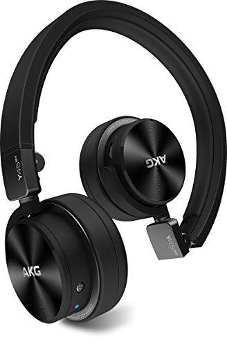 AKG Y45BTBLK - Mini auriculares supraaurales estéreo compatibles con dispositivos iOS y Android, color negro