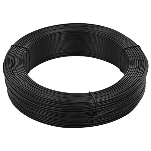 Alambre para atar vallas acero gris antracita 250 m 1,4/2 mm Alambre para atar vallas acero gris antracita 250 m 1,4/2 mm