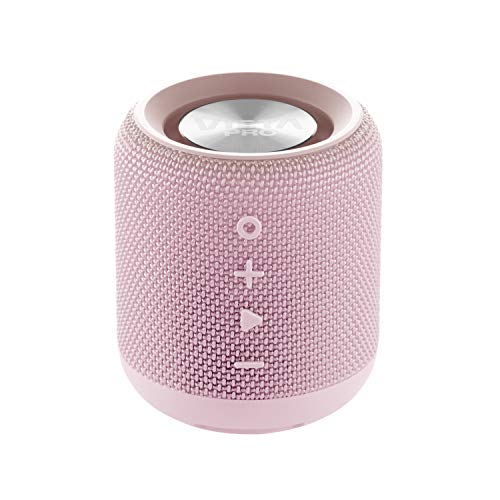 Altavoz solidario Life de Vieta Pro, con Bluetooth, True Wireless, Micrófono, Radio FM, 12 horas de autonomía, Reproductor USB, Resistencia al agua IPX6 y entrada auxiliar; acabado en color rosa palo.