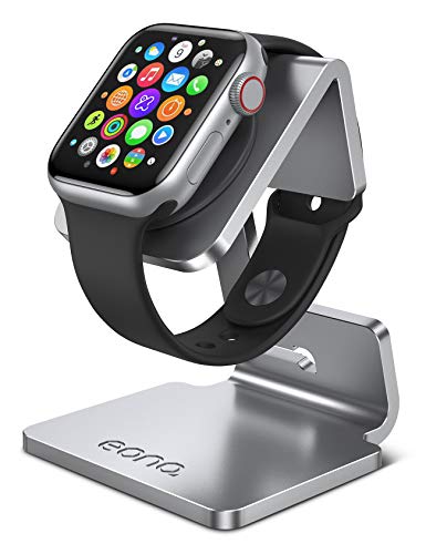 Amazon Brand - Eono Soporte para Apple Watch, Bases de Carga Aluminio Soporte Dock Apple Watch Series SE, 6, 5, 4, 3, 2, 1, iWatch 44mm/ 42mm/ 40mm/ 38mm, Compatible con el Modo Nightstand - Plata Amazon Brand - Eono Soporte para Apple Watch, Bases de Carga Aluminio Soporte Dock Apple Watch Series SE, 6, 5, 4, 3, 2, 1, iWatch 44mm/ 42mm/ 40mm/ 38mm, Compatible con el Modo Nightstand - Plata